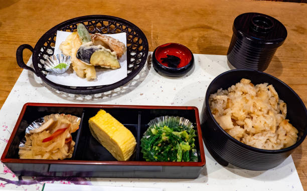 istock Japanese set meal Tempura and some side dishes 1216575467