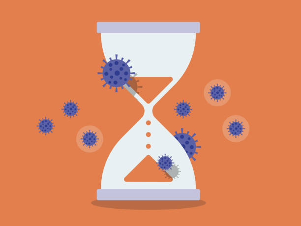 istock Hourglass surrounded by coronavirus cells running out of time 1216585318