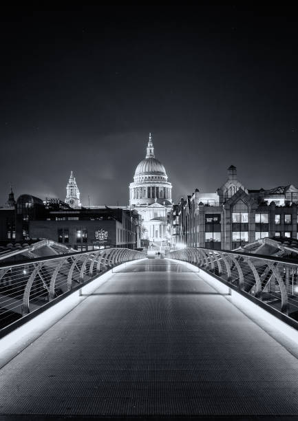 istock Millennium Bridge And St Paul's Cathedral At Night 1216586303