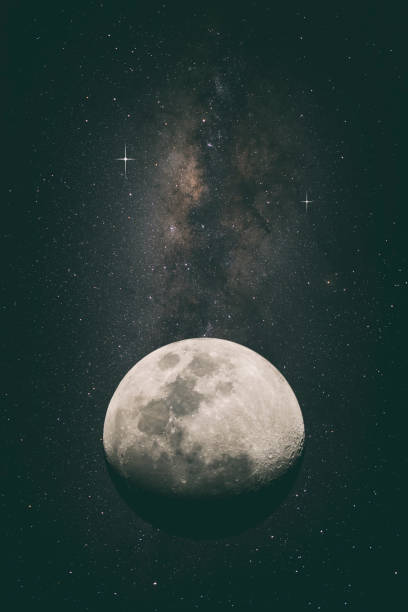 The Moon In Space stock photo