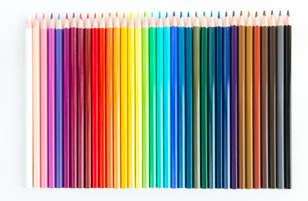 istock Crayons and watercolor pastels lined up isolated 1216588138