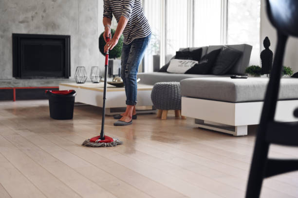 istock Woman washing floor 1216589142