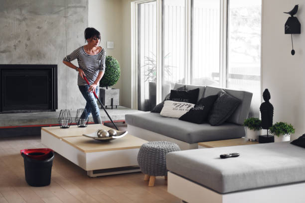 istock Woman washing floor 1216589203