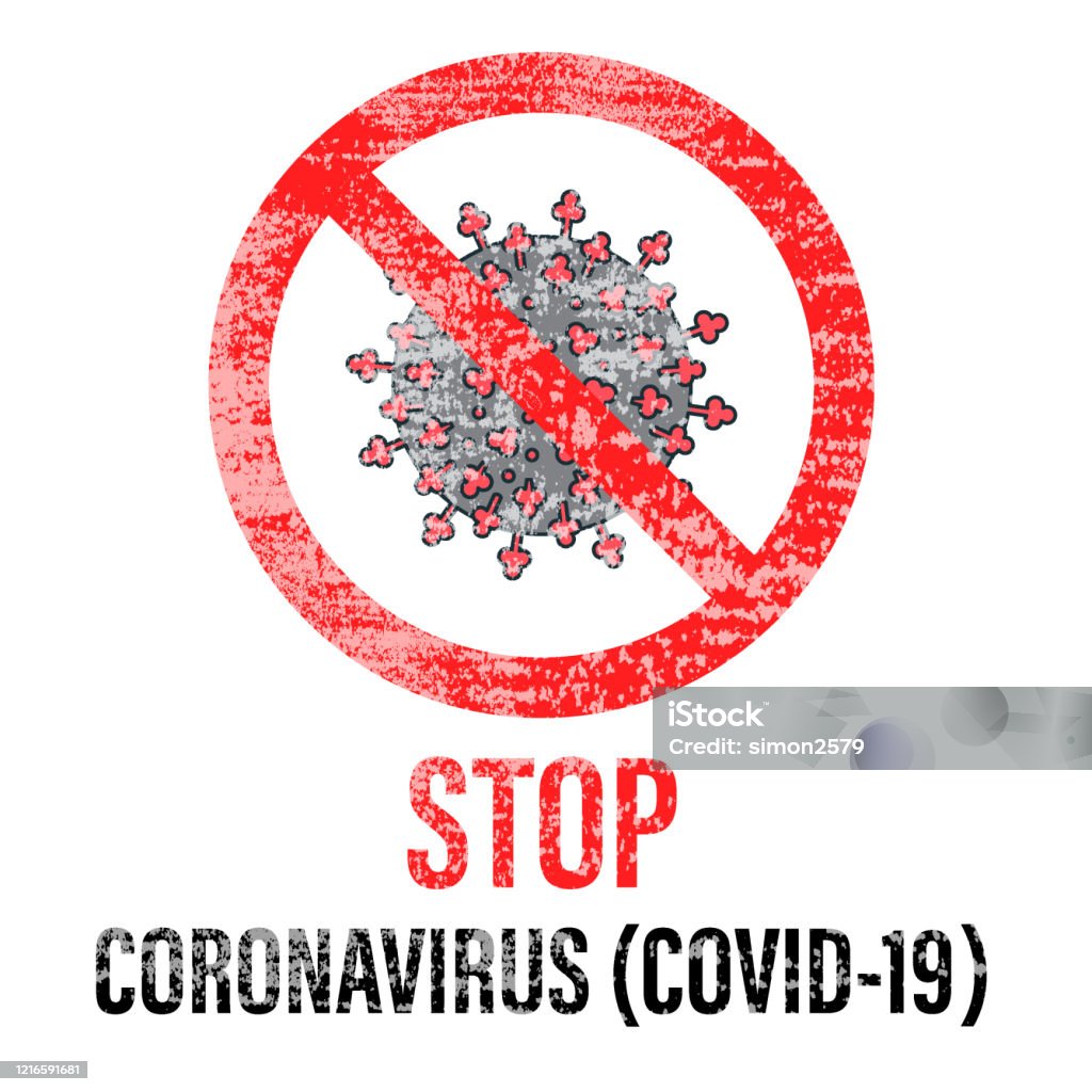 Outbreak Stop Stop Coronavirus Outbreak Warning Sign Stock Illustration - Download ...