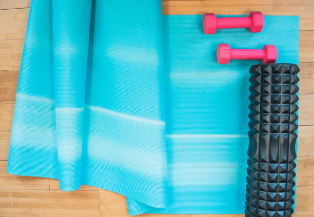 istock at home workout with yoga mat 1216592072