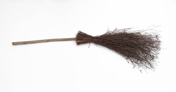 istock old wooden broom isolated on white background 1216593619