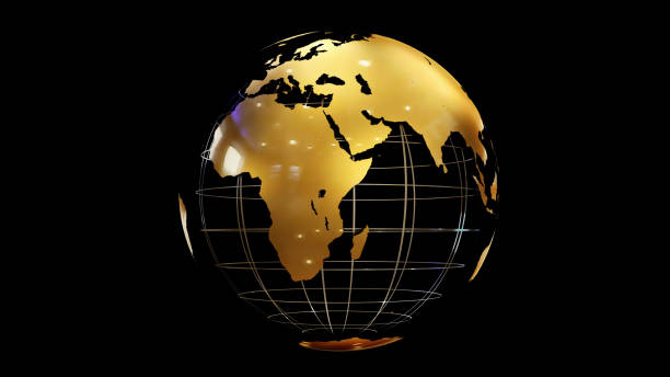 istock 3D rendering of an abstract stylized planet globe. Creative and technological design of planet Earth 1216598008