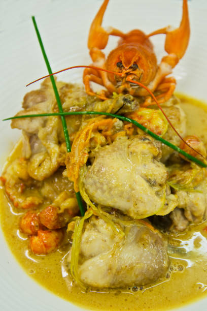 istock French Cuisine Stewed Chicken With Crayfish Sauce 1216598381