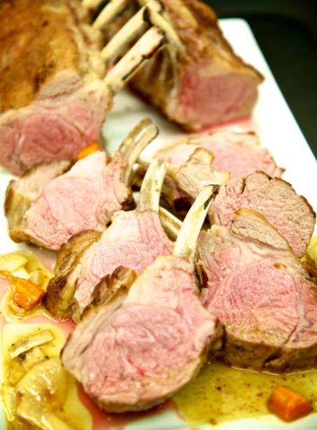 istock French Cuisine Roasted Lamb Chop Cutted 1216598507
