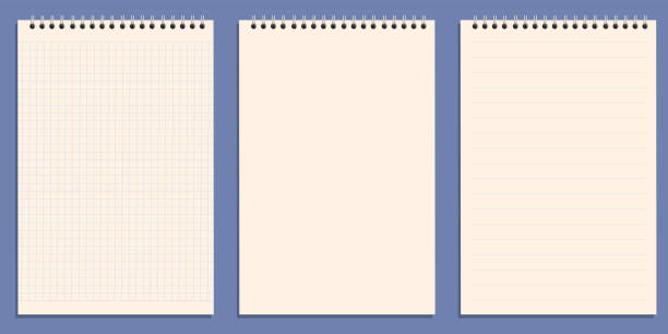 Blank note pad sheet to write a title. vector art illustration