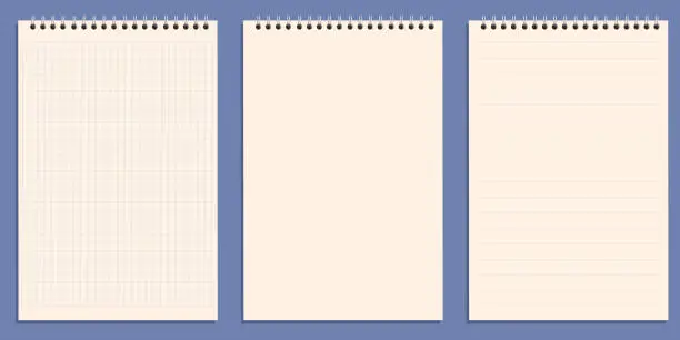 Vector illustration of Blank note pad sheet to write a title.