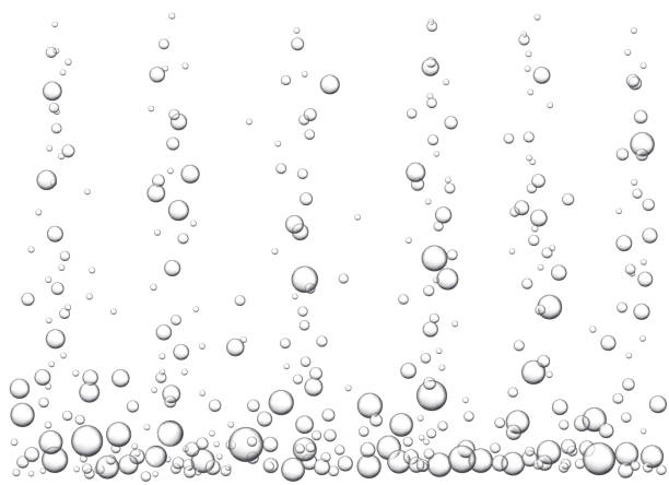 Vector fizzy drink isolated on white background. The texture of the air bubbles. Soda. Circles are going up Vector fizzy drink isolated on white background. The texture of the air bubbles. Soda. Circles are going up club soda stock illustrations