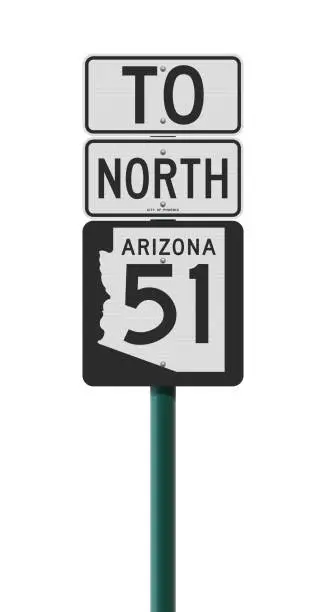 Vector illustration of Arizona State Highway road sign