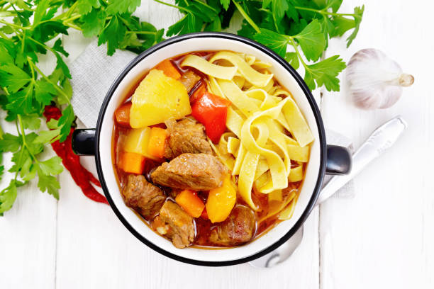 istock Lagman in bowl on board top 1216602953
