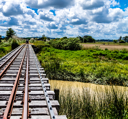 Train tracks and a ride on them. Dargaville, New Zealand