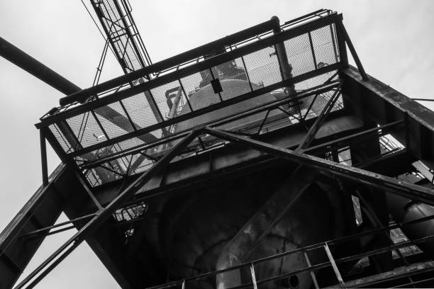 istock Black and white abstract industrial backround 1216614558