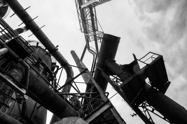 istock Black and white abstract industrial backround 1216614614