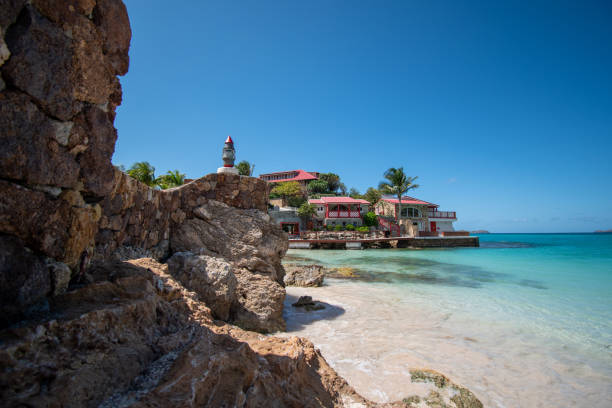 The hotel eden rock Photography of the hotel Eden rock from the beach st jean saint barthelemy stock pictures, royalty-free photos & images