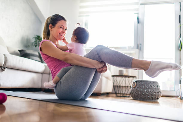 istock Helping mommy to get fit 1216622347