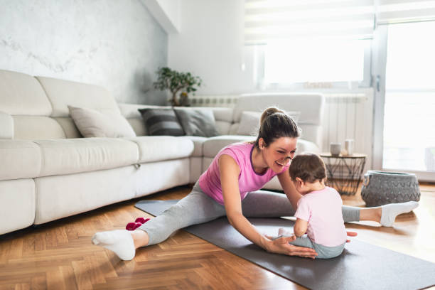 istock Helping mommy to get fit 1216623686