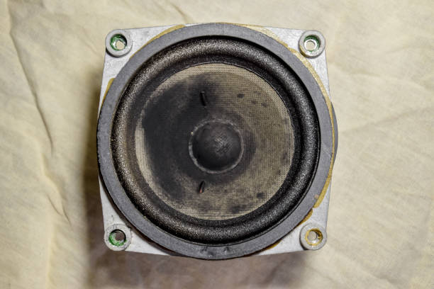 istock Medium frequency speakers 20gds-3. Soviet vintage acoustics, elements of a music column. 1216627319