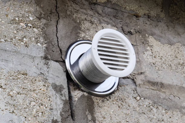 istock Air vent in wall from the sauna. Ventilation grill 1216627983