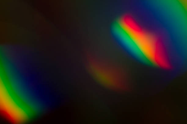 istock Lens flare and light leak haze on black background 1216628144