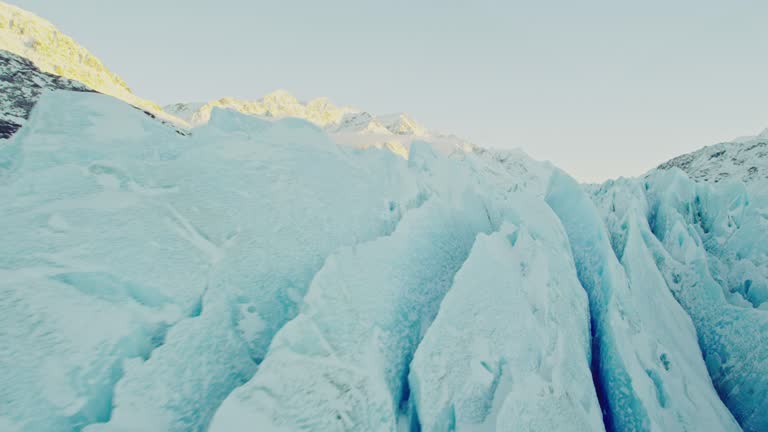 Aerial near Colony Glacier in Alaska