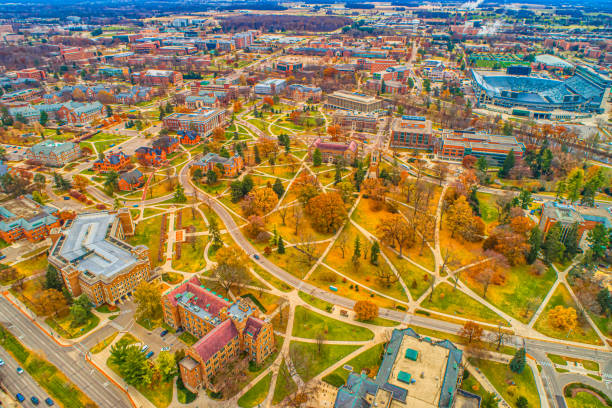 istock Aerial View Michigan Fall Colors 1216636750