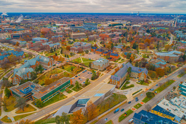 istock Aerial View Michigan Fall Colors 1216636818