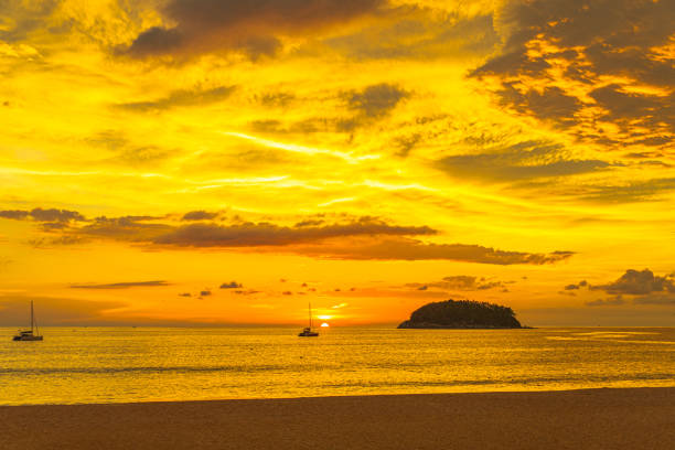 istock stunning sunset at Kata beach Phuket 1216643002