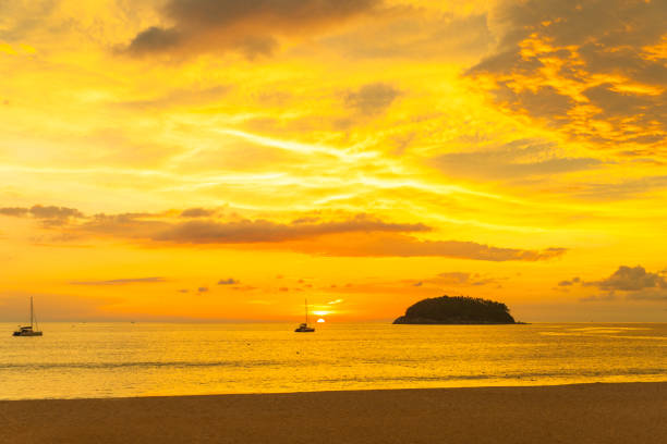 istock stunning sunset at Kata beach Phuket 1216643005