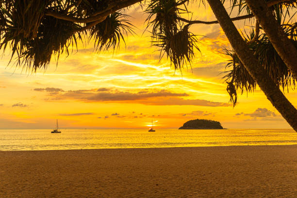 istock stunning sunset at Kata beach Phuket 1216643028