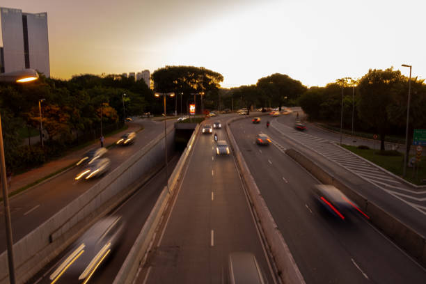istock Sunset over the city 1216648255