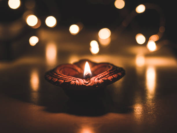 istock Decorated diya photo for indian festivals. 1216652622