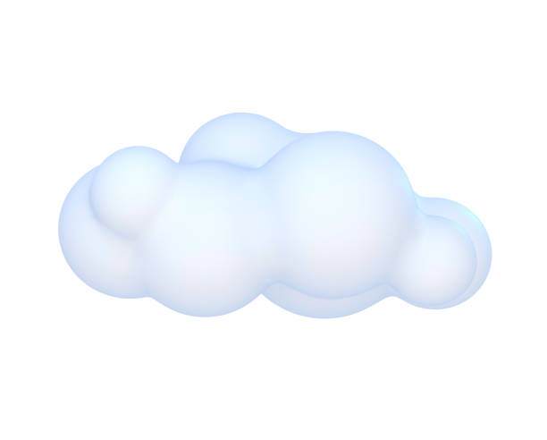 nuage bleu de dessin animé en plastique - puffed photos et images de collection