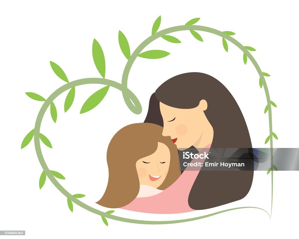 Hình Minh Họa Vector Của Mẹ Và Con Gái Chủ Đề Ngày Của Các Bà Mẹ ...