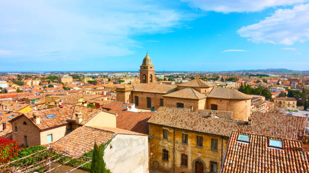 istock Panoramic view of old italian town Santarcangelo di Romagna 1216656261