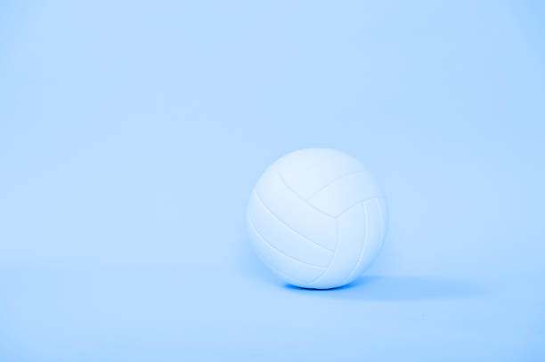 istock Volleyball ball isolated on blue background. 1216656613