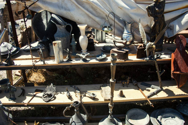 istock Flea market.  Antique dealer 1216657216