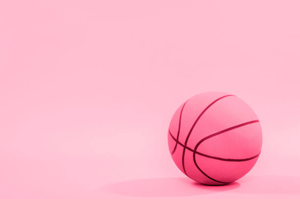 istock Basketball ball isolated on pink background. 1216657679