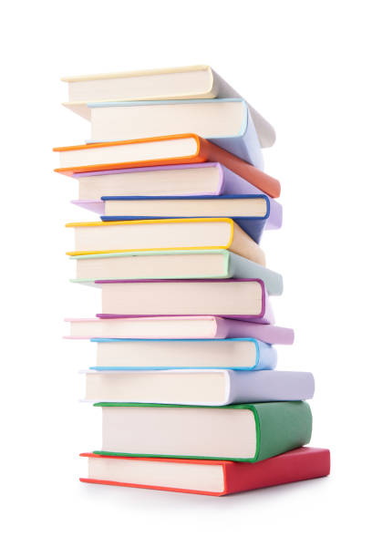istock Stack of colorful books isolated on white background. Collection of different books. Hardback books for reading. Back to school and education learning concept 1216658440