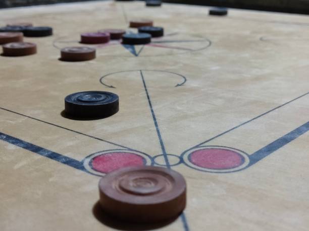 istock Carrom matches with carrom coins 1216660171