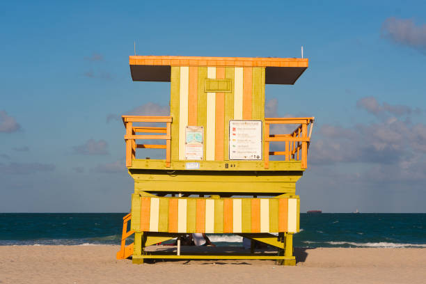 istock Colorful Lifeguard Tower in South Beach, Miami Beach 1216661102