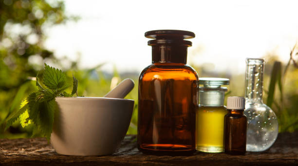 istock Production of medicinal herbs - natural therapeutic methods. 1216661560
