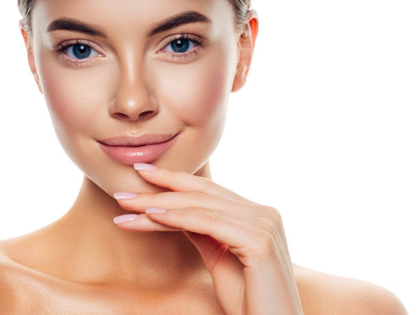 istock Young woman with clean and fresh skin 1216664064