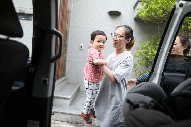 istock Children ready to go on a car trip 1216664109