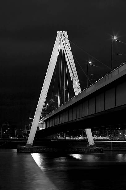 istock Severinsbruecke, Cologne - illuminated bridge over river rhine 121666670
