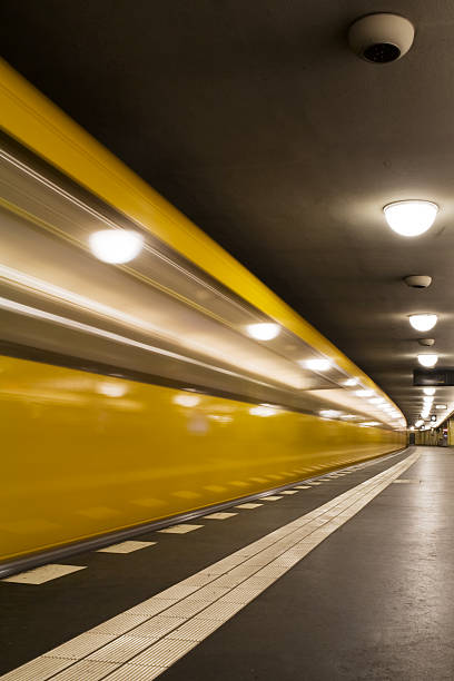 istock Subway station, train departing - motion blur 121667065