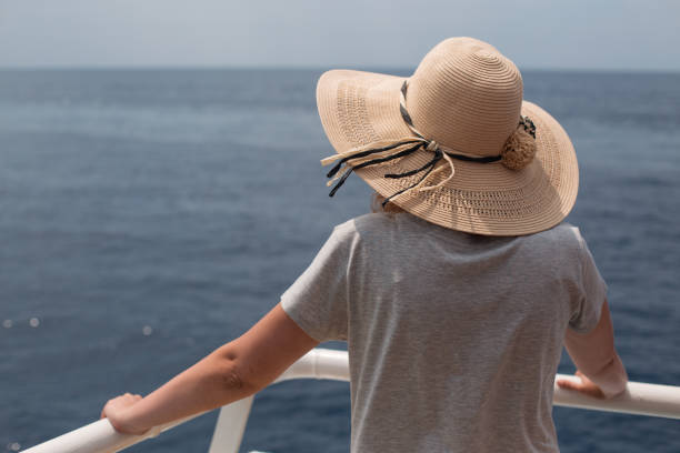 istock Young woman on cruise 1216671122